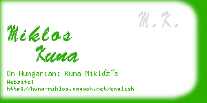 miklos kuna business card